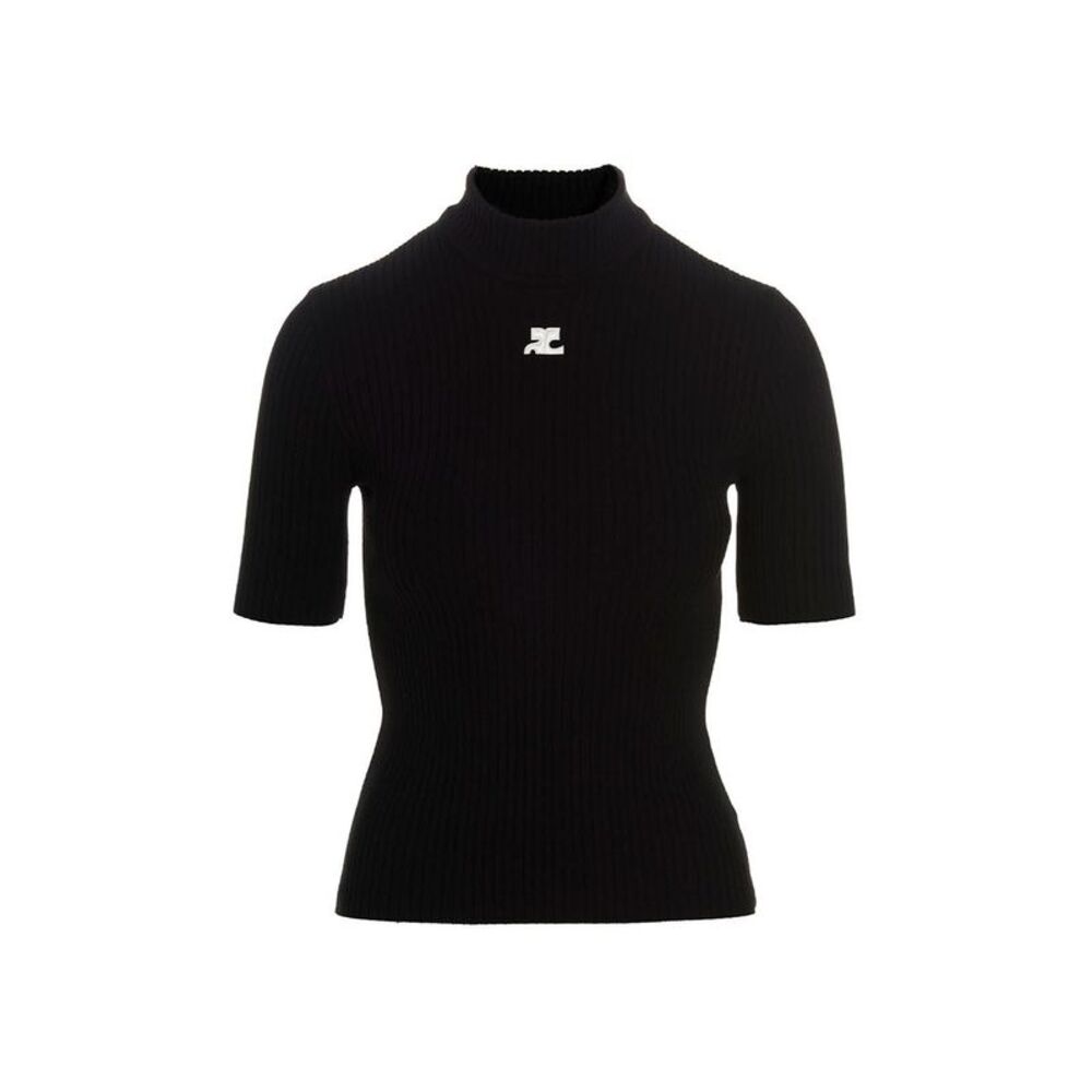 Courrèges Bicolor Viscose Women's Cardigan